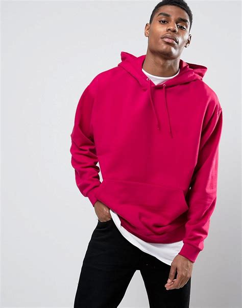 oversized pink hoodie men.